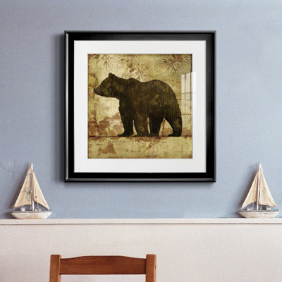 Ours champêtre - peinture encadrée