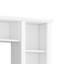 Console multimédia avec pont réglable pour téléviseur de 75 po, blanc et espace de rangement moderne-2084442048