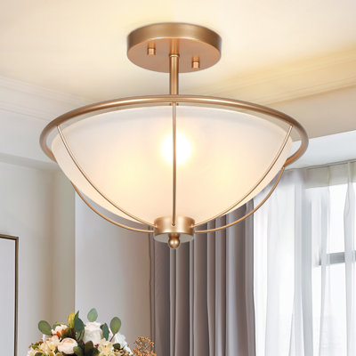 Hanshelmut Glass Semi Flush Mount