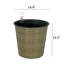 Pot à fleurs décoratif en osier 13,4 "pour l'intérieur et l'extérieur - Rond - Naturel