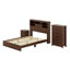 Base de lit plateforme avec tête de lit, ports de chargement USB, 1 commode avec 5 tiroirs et 2 tables de chevet-1198320249