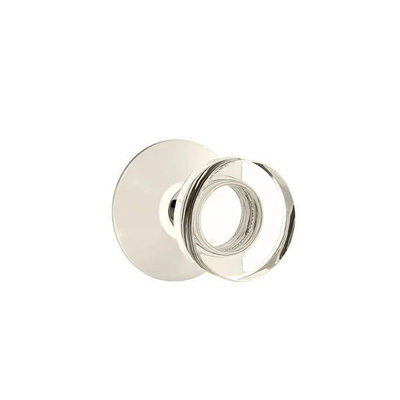 Emtek Privacy Interior Mortise Set w/ Modern Rosette & Modern Disc Glass Knob (LH)