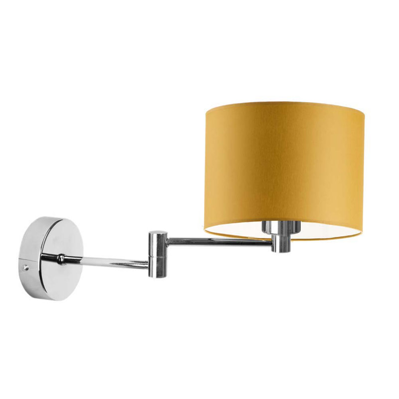 Ayaru Armed Sconce, Mustard, Chrome