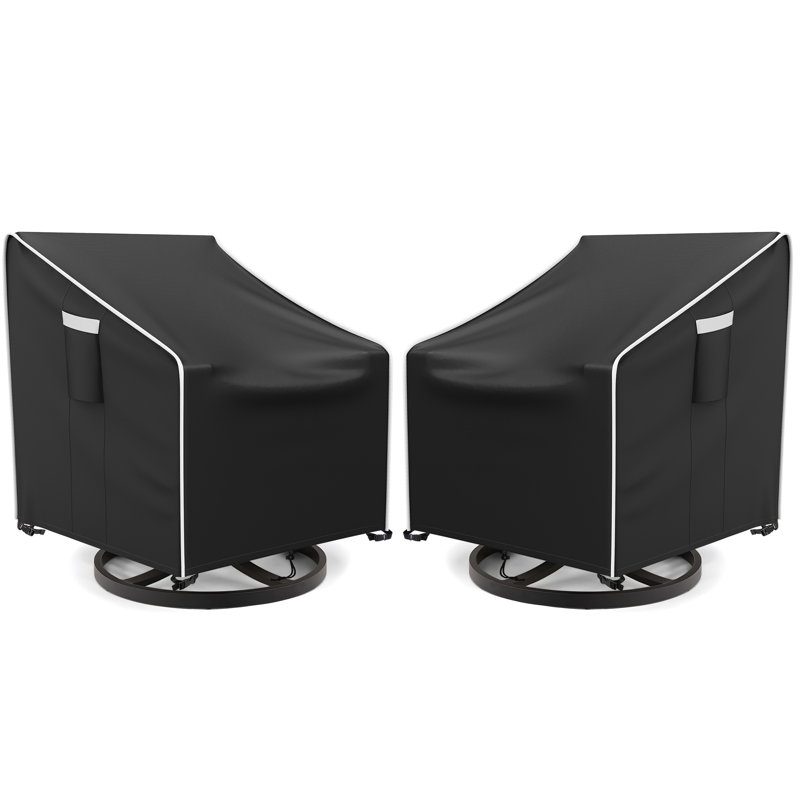 Ensemble de 2 housses imperméables et résistantes pour l'extérieur, Noir