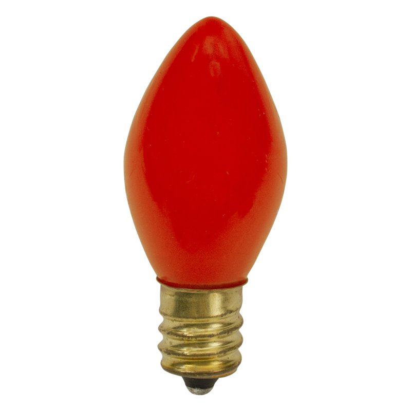 Ampoule de remplacement orange opaque C7 Christmas