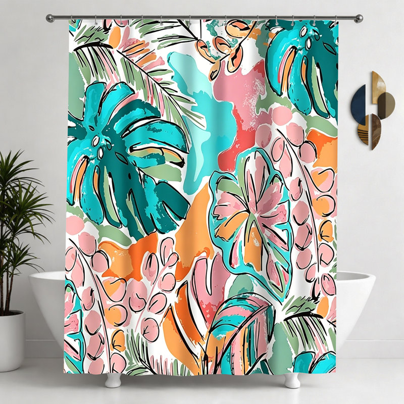 Rideaux de douche avec crochets inclus