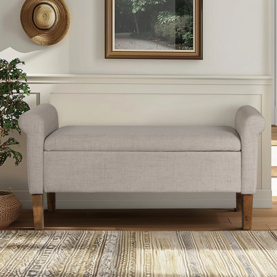 Banc de rangement rembourré Aubrey