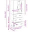  Highboard With Drawer 2 Pcs Old Wood Engineered Wood And Glass-2072769541