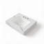 Comptoir en pierre frittée blanche de Carrare de 24 pouces et lavabo en céramique encastré avec trois trous prépercés pour robinetterie standard-134796046-134796048