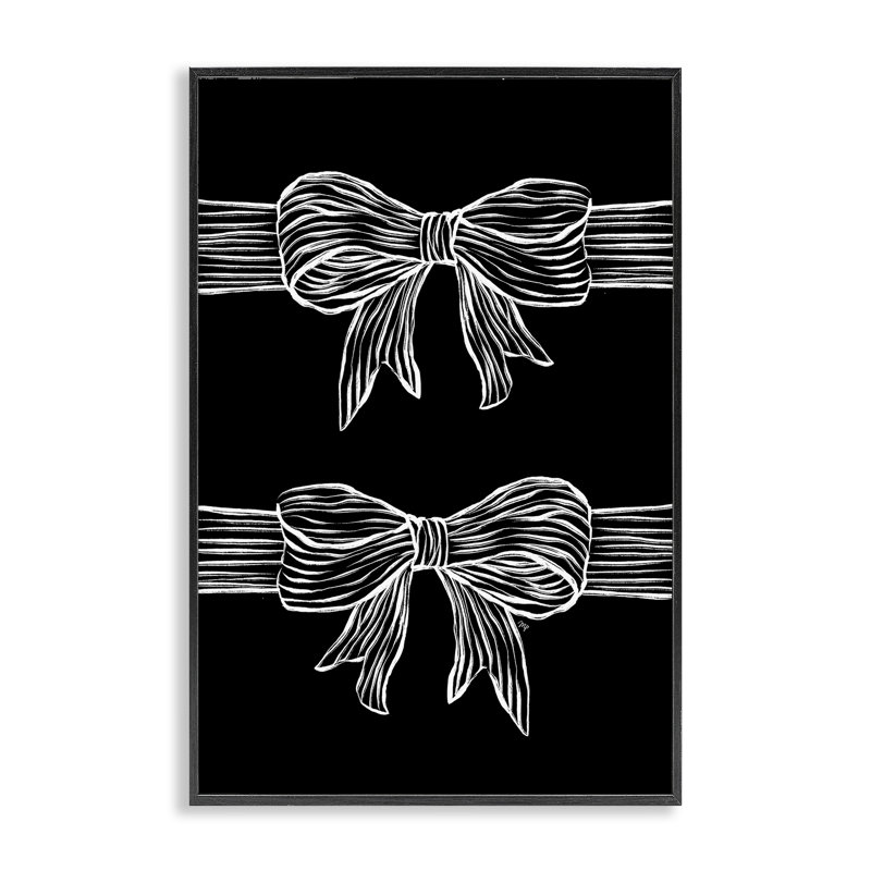 Giclée blanche sur fond noir, design par Martina Pavlova, H 18 po x l 12 po, Giclée encadrée noir minuit