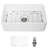 30 Inch Apron - Front White Ceramic Kitchen Sink, Reversible Design For Flexibility, 304 Stainless Steel Dish Grid And Basket Strainer, Scratch Surface Single Bowl Construction Quality, Stain Use
