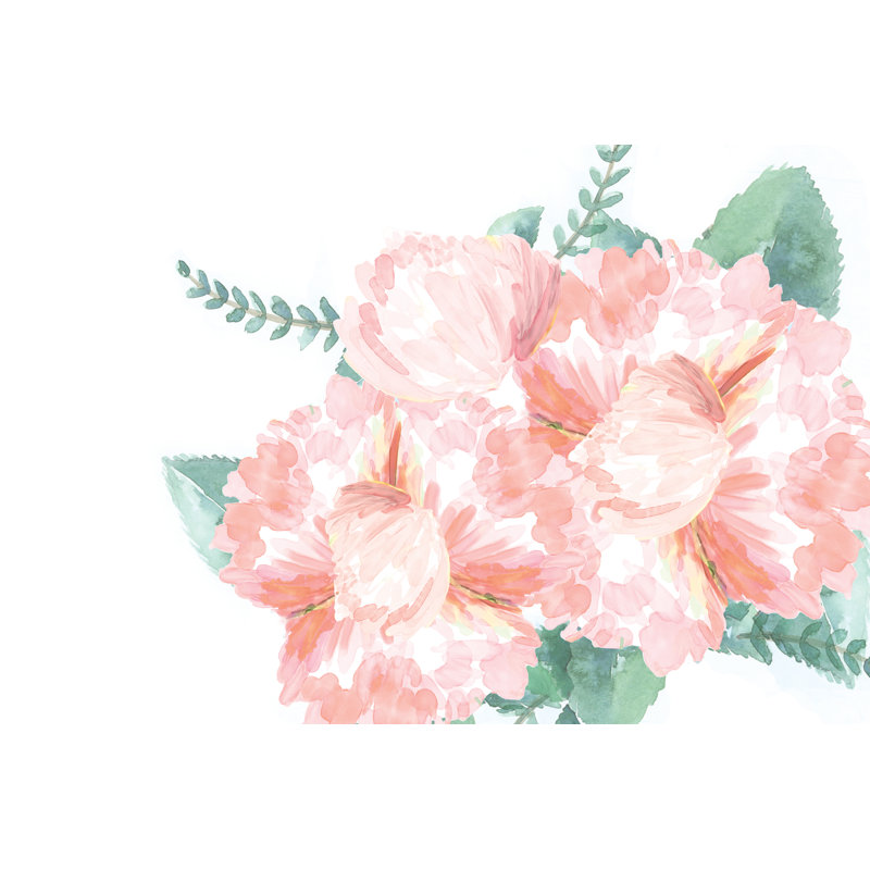 Close Up Blush Peonies - Wrapped Canvas Painting, 30cm H x 46cm W x 3.8cm D