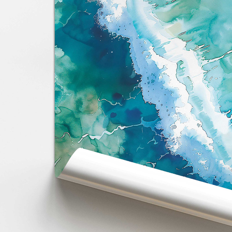 «Ocean Veins Aérien», impression roulée, H 14 po x l 11 po