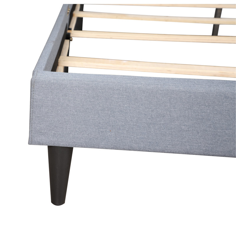 Dierking Vegan Leather Standard Bed, Blue, Full / Double