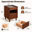 11.8 " W Solid Wood Standard Drawer Nightstand