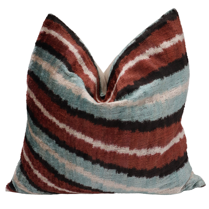 Housse et insert de coussin carré en soie / velours 