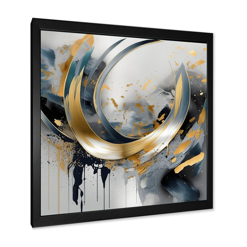Soft Soft Marble Abstract IV - Impression sur toile de marbre abstrait, Impression noire sur toile encadrée
