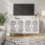 Commode d'appoint blanche, armoire d'appoint avec portes, buffet pour le salon