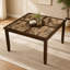 Grande table de pub de style traditionnel en faux marbre avec paresseux amovible 18 po