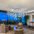 10-Light 30" Dimmable Tree Branches Crystal Linear Chandelier-400919202