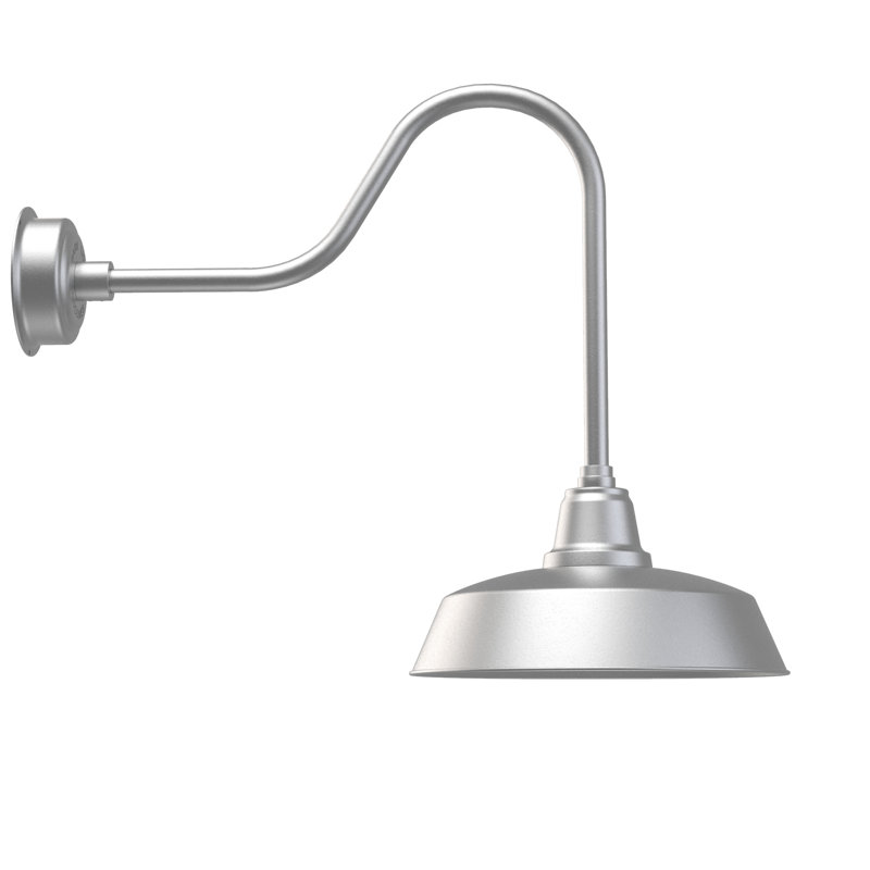 Luminaire de grange d'extérieur Vandervliet, Noir, 26.125" H x 27" W x 16.25" D