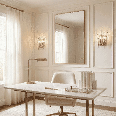 Orianna 2-Light Wall Sconce in Noble Brass