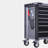 Black Multifunctional Tool Trolley Set With Wheels 38.9'' W Steel Combination Set with Wheels