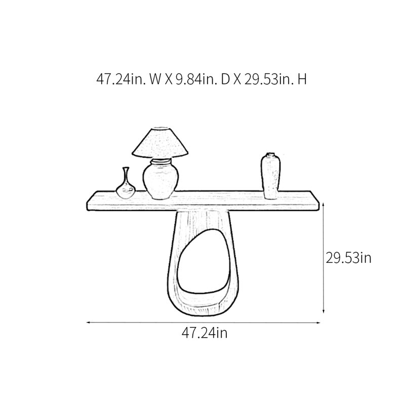 Console Retro Minimalist Art, H 29,53 po x l 47,24 po x P 9,84 po