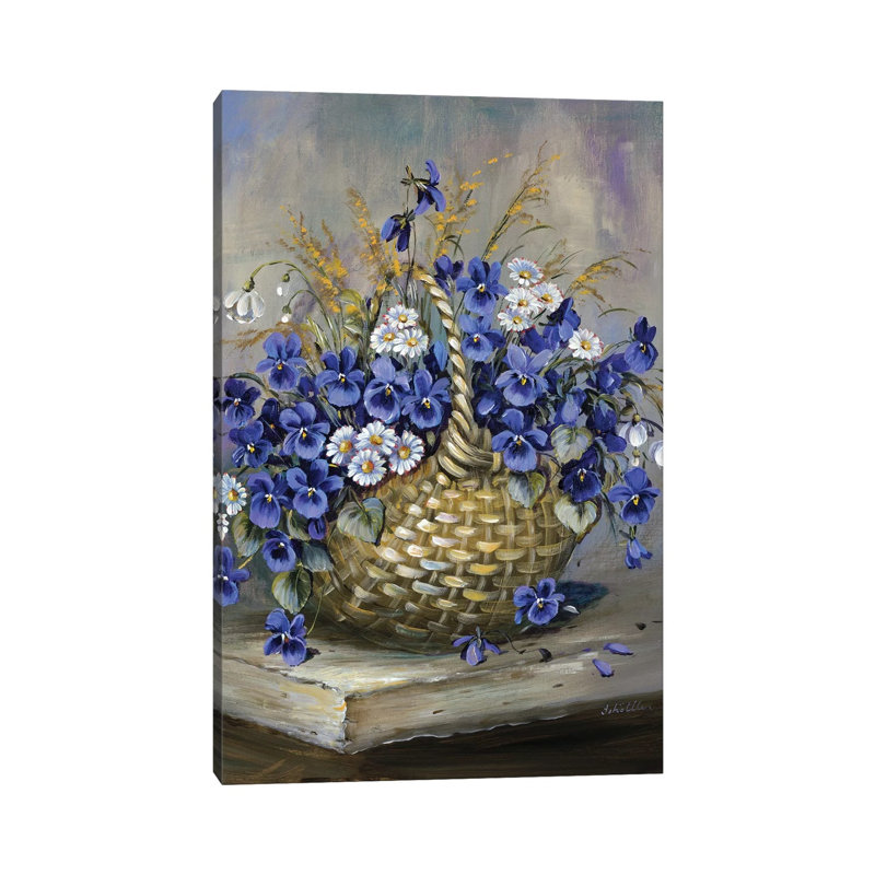 Basket In Blue by Katharina Schöttler - Wrapped Canvas Print, 101.6 cm H x 66.04 cm W x 1.91 cm D