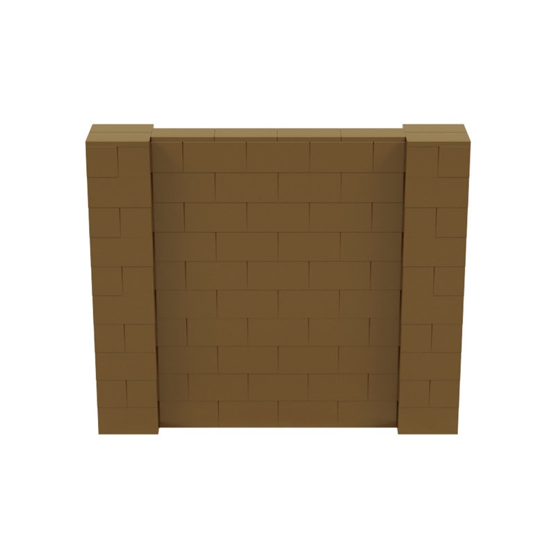 Ensemble mural de blocs géants 7 'T, H 60 po x l 72 po x P 12 po, Jaune