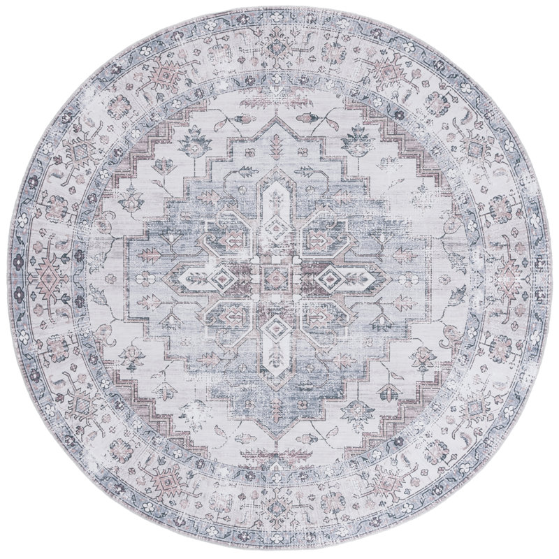 Tapis Alisha avec envers antidérapant, Rond 6 pi