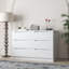 Commode 6 tiroirs pour chambre - blanc