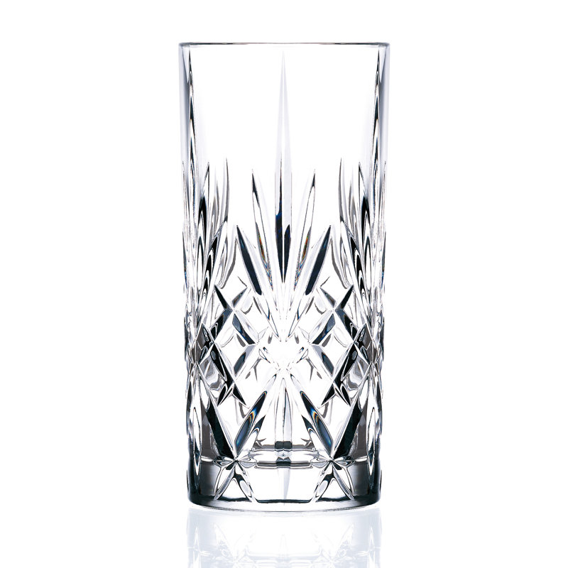 Tuscan Elegance 6-Piece Lead-Free Crystal Highball Glass Set