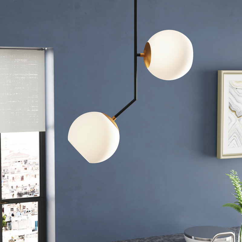 Suazo 2 - Light Cluster Pendant, Frosted, Brass