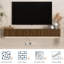 Meuble télé et centre de divertissement flottant de 69 po en MDF pour maison moderne