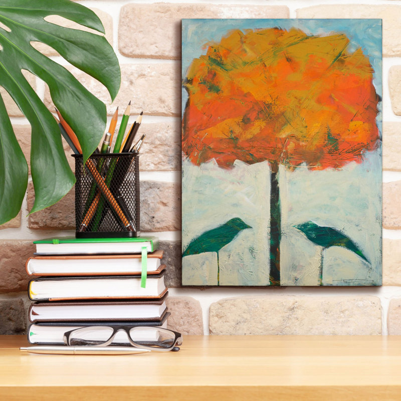 " Birds And Maple " by Tim Nyberg, 16" H x 12" W x 0.75" D