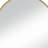35" Gold Metal Arch Framed Accent Mirror