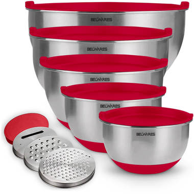 OGGI Stainless Steel Mixing Bowl Set with Lids