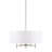 5-Light White Drum Shade Chandelier-114988787