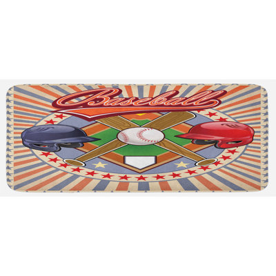 Tapis de cuisine baseball
