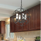Grammont 4 - Light Glass Dimmable Globe Chandelier