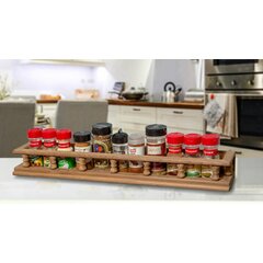 24 Large Empty Jars | Magnetic Spice Rack with Wall Base 20x10