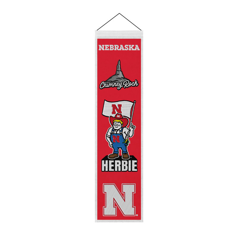 Décoration murale NCAA Nebraska Cornhuskers Icon, 8 x 32 po