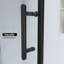 Porte de douche à cadre coulissant simple en aluminium l 72 po x H 72 po avec trempage à chaud et revêtement protecteur