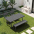Ensemble de salle à manger de patio 4 pièces en aluminium avec table de salle à manger Rectangualr