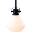 Mini luminaire suspendu # 61172-01-1,1LT avec abat-jour en verre opale, finition bronze foncé, l 6 po x H 5/8 po.