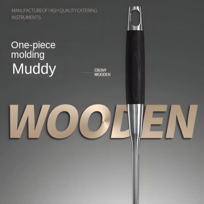 Ensemble d'ustensiles de cuisine allemand en acier inoxydable - Spatule, cuillère et louche en acier inoxydable 304 durable avec poignée résistante à la chaleur pour une utilisation à domicile