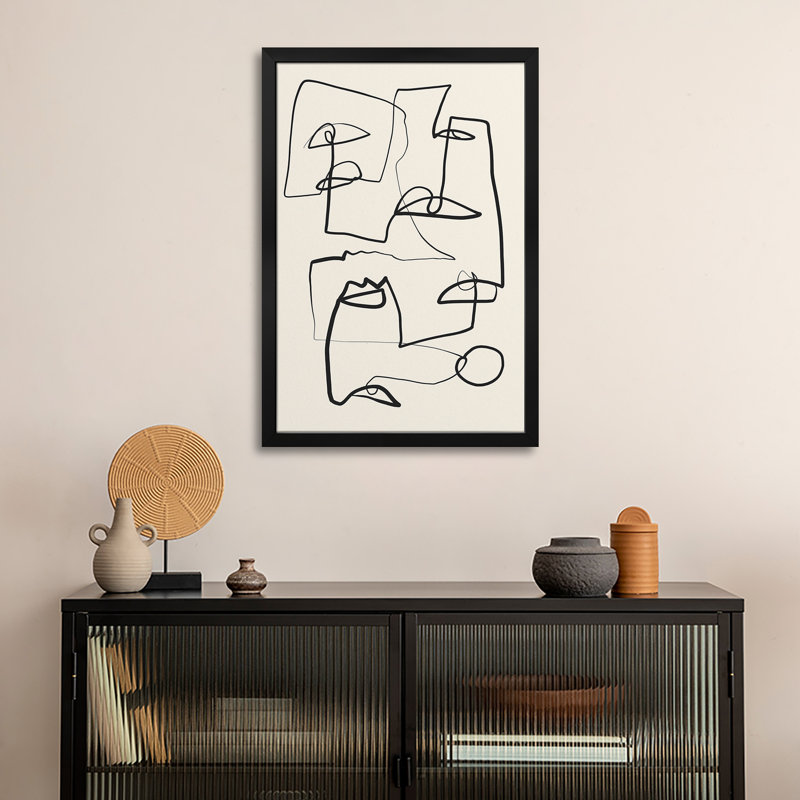 «Abstract Line Art», reproduction d'art mural - affiche de galerie, H 24 po x l 16 po