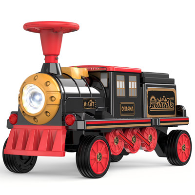 ARBELI 2 Seater, 12v Kids Ride On Toy Train With Rubber Wheels (train Carriage Sold Separately By Apab1033)