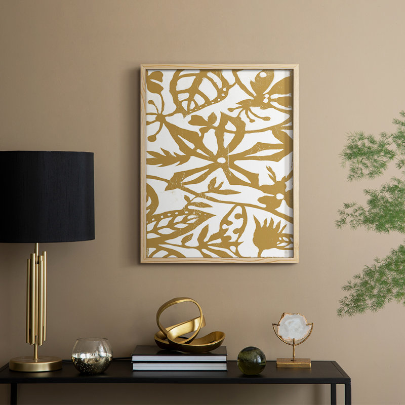 Blanc sur blanc IV V30, reproduction d'art encadrée - bois massif, Naturel, H 30 po x l 24 po